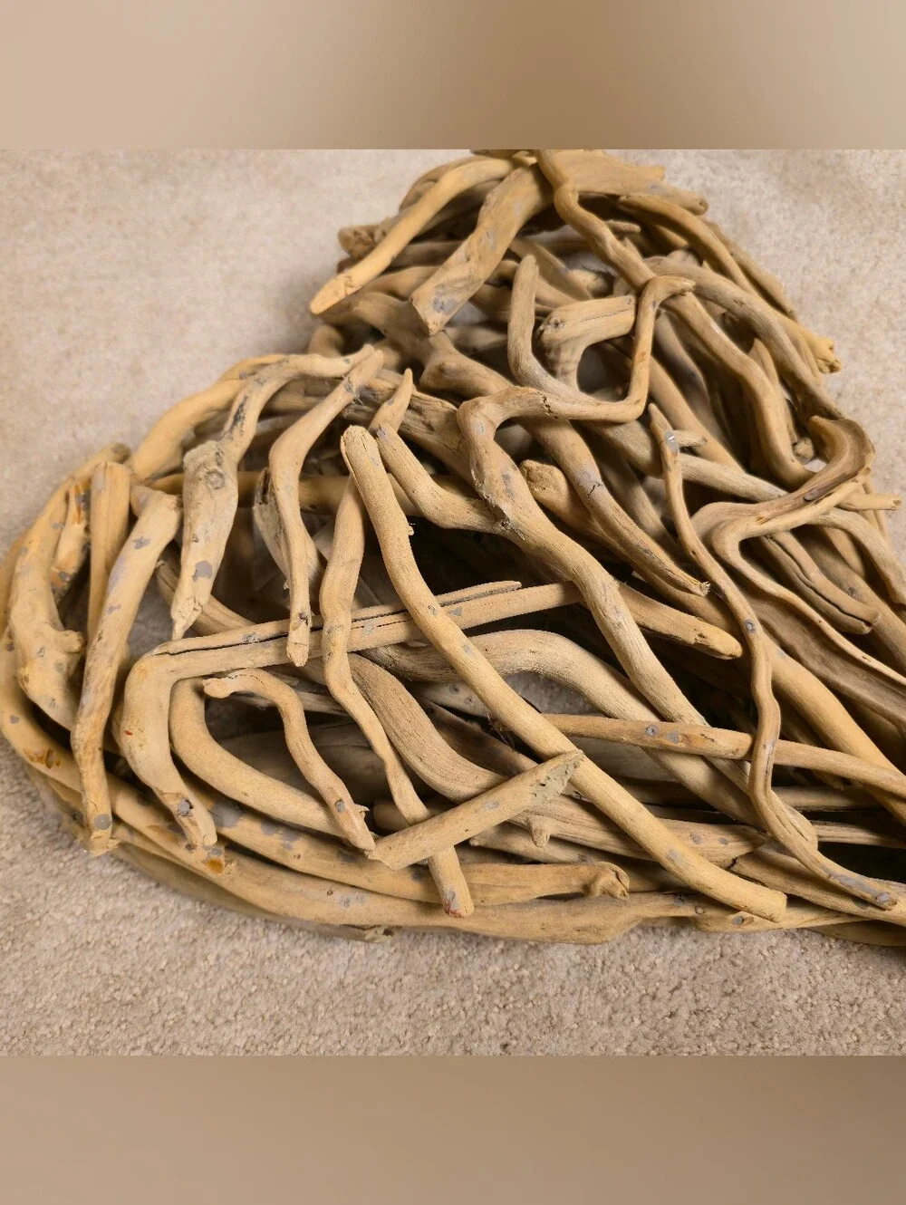 Smallwood & Co. Wall Decor Art Driftwood Heart Interwoven Natural 16x16